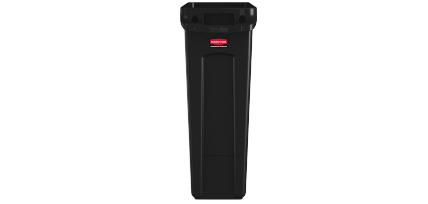 Collecteur Rubbermaid Slim Jim Vented avec conduits d'aération 87L noir