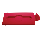 Couvercle Rubbermaid pour Station de recyclage Slim Jim fermé rouge