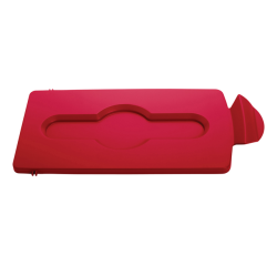 Couvercle Rubbermaid pour Station de recyclage Slim Jim fermé rouge