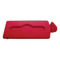 Couvercle Rubbermaid pour Station de recyclage Slim Jim fermé rouge