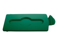 Deksel Rubbermaid Slim Jim Recyclestation gesloten groen