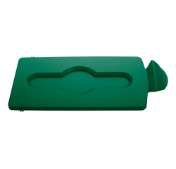 Couvercle Rubbermaid pour Station de recyclage Slim Jim fermé vert
