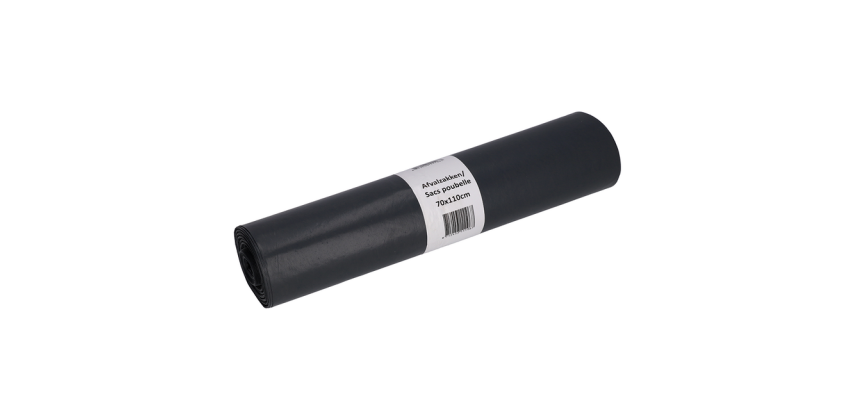 Cleaninq Trash Bag 70x110cm LDPE Recycled T70 120L Grey Roll of 20 Pieces