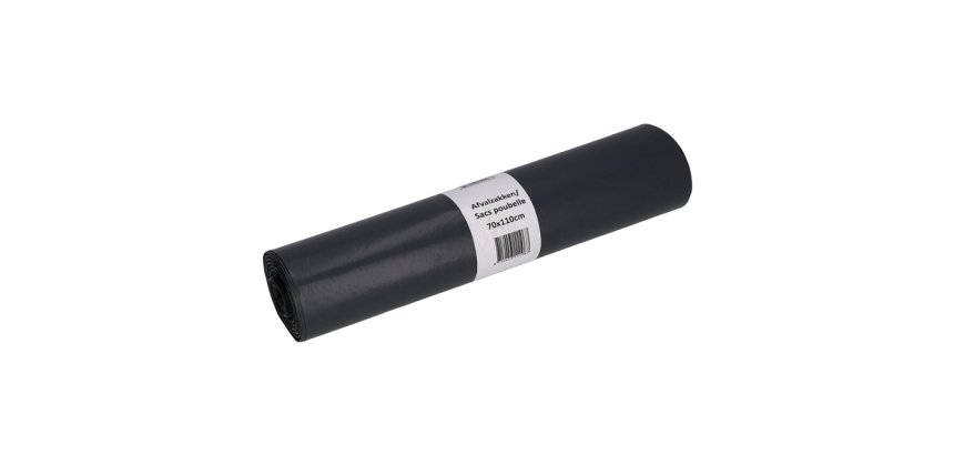 Cleaninq Trash Bag 70x110cm LDPE Recycled T70 120L Grey Roll of 20 Pieces