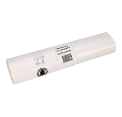 Sac poubelle Cleaninq 65/25x140cm HDPE Recycled T25 240L transparent rouleau 10 pièces