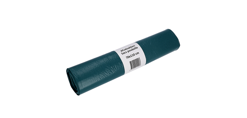 Cleaninq Garbage Bag 70x110cm LDPE Recycled T50 120L Blue Roll 20 pieces