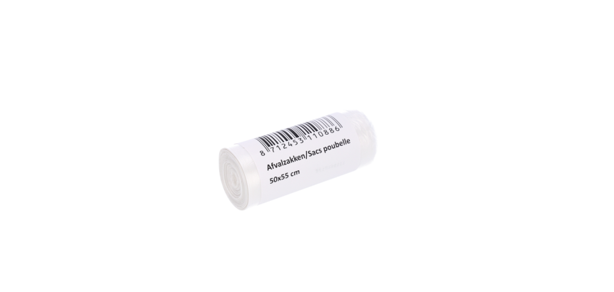 Sac poubelle Cleaninq 50x55cm HDPE T15 25L transparent rouleau 50 pièces