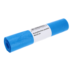 Sac poubelle Cleaninq 90x110cm HDPE T25 160L bleu rouleau 20 pièces