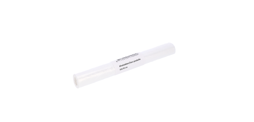Cleaninq garbage bag 63x70cm HDPE T15 50L transparent roll 25 pieces