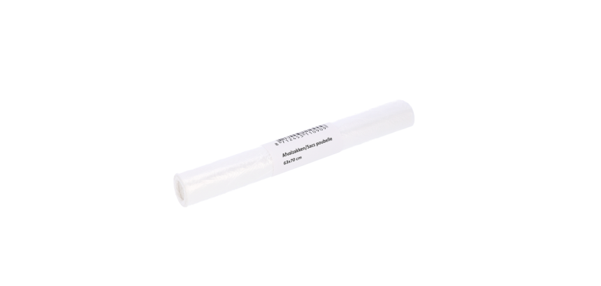 Sac poubelle Cleaninq 63x70cm HDPE T15 50L transparent rouleau 25 pièces