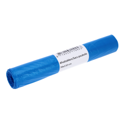 Sac poubelle Cleaninq 70x110cm HDPE T25 120L bleu rouleau 20 pièces