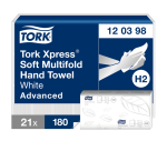 Tork H2 Xpress Advanced 120398 Multifold Hand Towels 2-ply 212x255mm white 21x 180 sheets