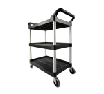 Serveerwagen Rubbermaid met 10cm zwenkwielen zwart