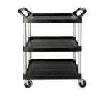Serveerwagen Rubbermaid met 10cm zwenkwielen zwart