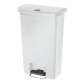 Poubelle à pedale Rubbermaid Slim Jim Step-On 50L blanc