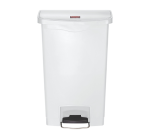 Poubelle à pedale Rubbermaid Slim Jim Step-On 50L blanc