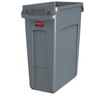 Collecteur Rubbermaid Slim Jim Vented avec conduits d'aération 60L gris