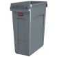 Collecteur Rubbermaid Slim Jim Vented avec conduits d'aération 60L gris