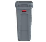 Collecteur Rubbermaid Slim Jim Vented avec conduits d'aération 60L gris