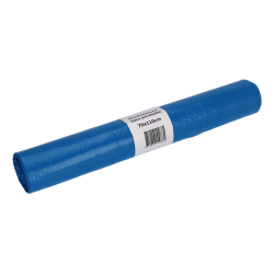 Sac poubelle Cleaninq 70x110cm HDPE Recycled T25 120L bleu rouleau de 20 pièces