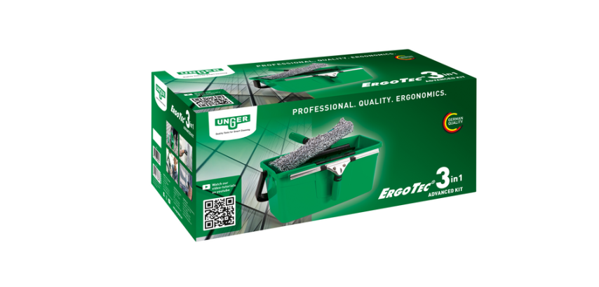 Unger Ergotec 3-in-1 Window Cleaning Kit