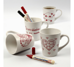 Mug Creotime blanc hauteur 10cm