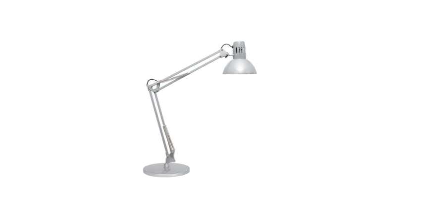 Lampe de bureau MAULstudy socle sans LED E27 argent