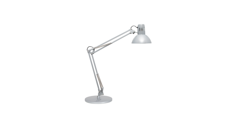 Bureaulamp MAUL Study voet excl.LED lamp E27 zilver