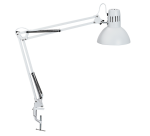 Lampe de bureau MAULstudy pince sans LED E27 blanc