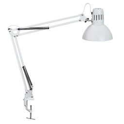 Lampe de bureau MAULstudy pince sans LED E27 blanc