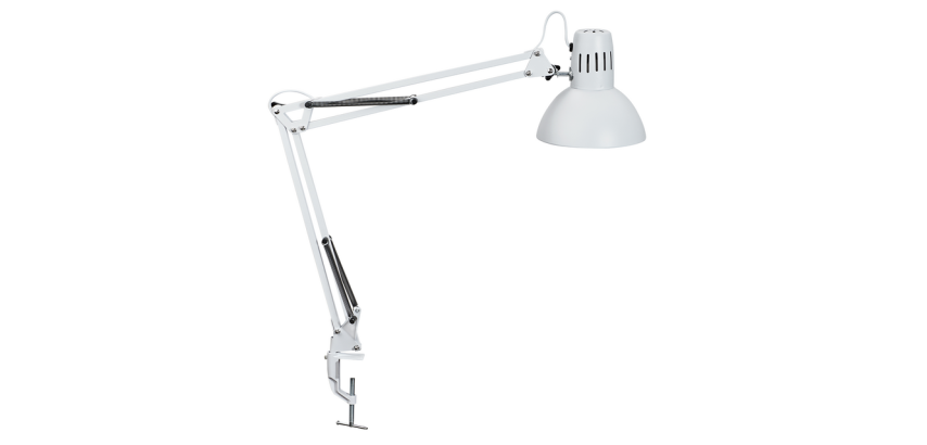 Bureaulamp MAUL Study tafelklem excl.LED lamp E27 wit