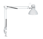 Lampe de bureau MAULstudy pince sans LED E27 blanc