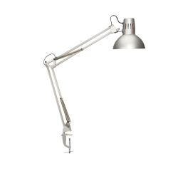 En_lampara de escritorio maul study con pinza color plata 170x440x350 mm