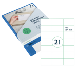 Rillprint Label 70x42.4mm matte transparent 525 labels