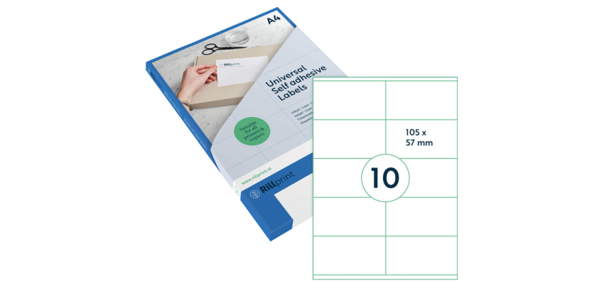 Etikett Rillprint 105x57mm transparent matt 250 Etiketten