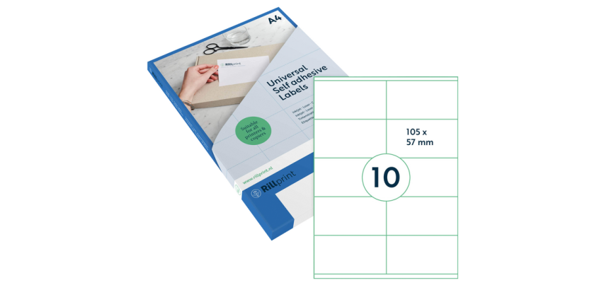 Rillprint Label 105x57mm transparent matte 250 labels
