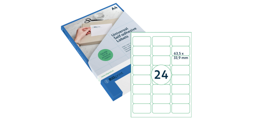 Rillprint Label 63.5x33.9mm transparent matte 600 labels