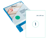 Etiket Rillprint 210x297mm mat transparant 25 etiketten