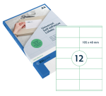 Rillprint Label 105x48mm matte transparent 300 labels