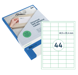 Etiket Rillprint 48.5x25.4mm mat transparant 1100 etiketten