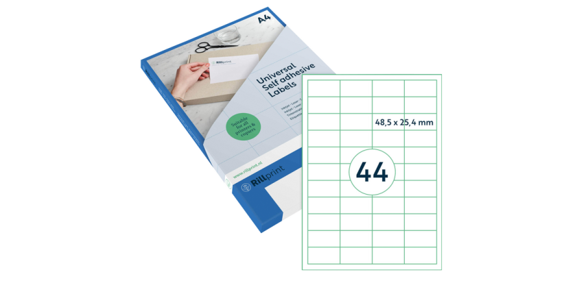 Etiquette Rillprint 48,5x25,4mm transparent mat 1100 étiquettes