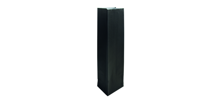 Bottle gift bag (wine) IEZZY 10x8x41cm black paper 50 pieces