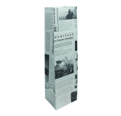 Sachet d'emballage IEZZY bouteille (vin) 10x8x41cm papier journal 50 pièces