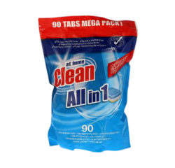 Tablette lave-vaisselle at home Clean All-in-One sachet 90 pièces