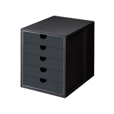 Module de classement SYSTEMBOX, 5 tiroirs, gris clair