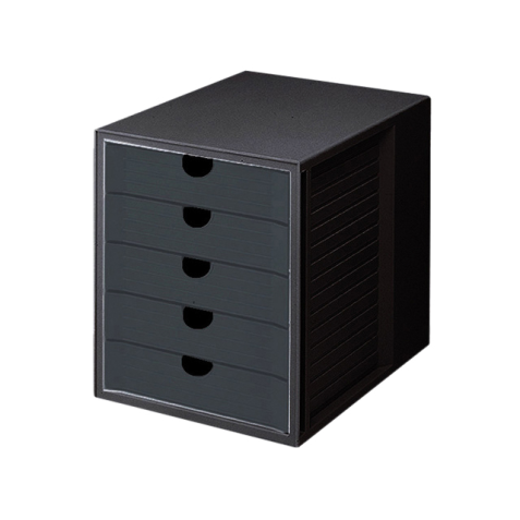 Module de classement SYSTEMBOX, 5 tiroirs, gris clair