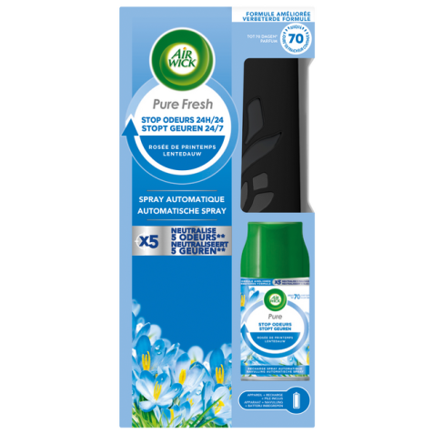 Désodorisant Air Wick PF Rosée de printemps kit starter 250ml