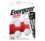 Batterij Energizer knoopcel 4x CR2032 lithium