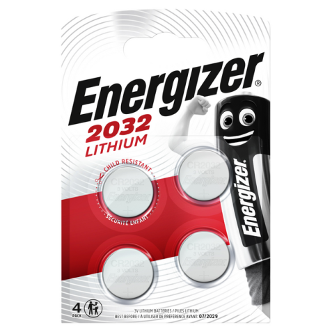 Pile bouton Energizer 4x CR2032 Lithium