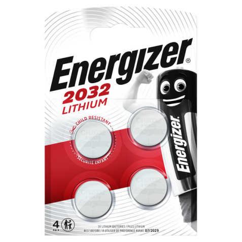 Pile bouton Energizer 4x CR2032 Lithium